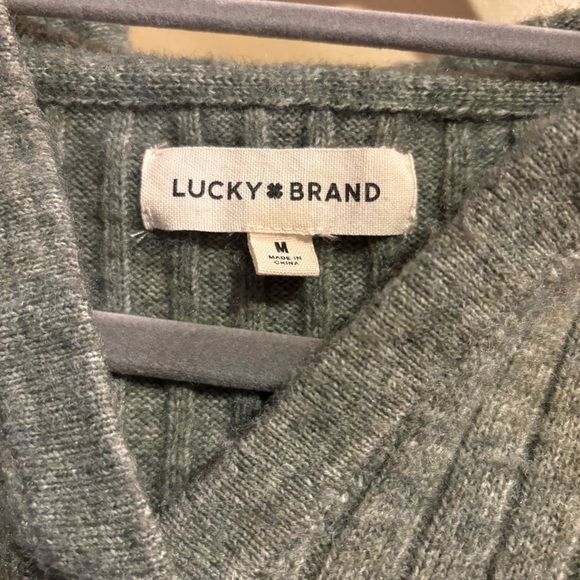 Lucky Brand Sage Green Knit Hooded Sweater - Picture 4 of 5